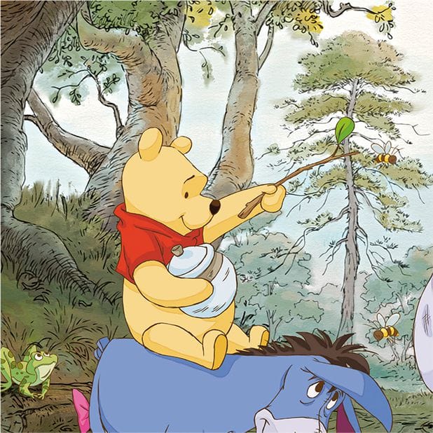 ドイツ製壁紙【4-413】Pooh's House プーさんの家