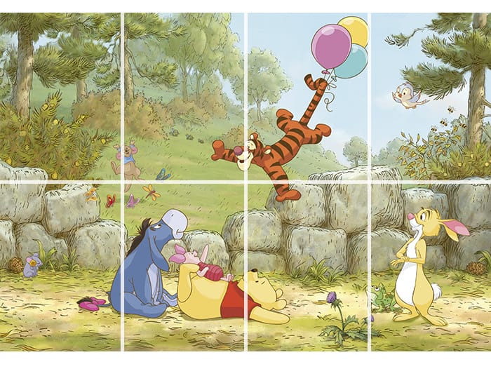 ドイツ製壁紙【8-460】Winnie Pooh Ballooning 